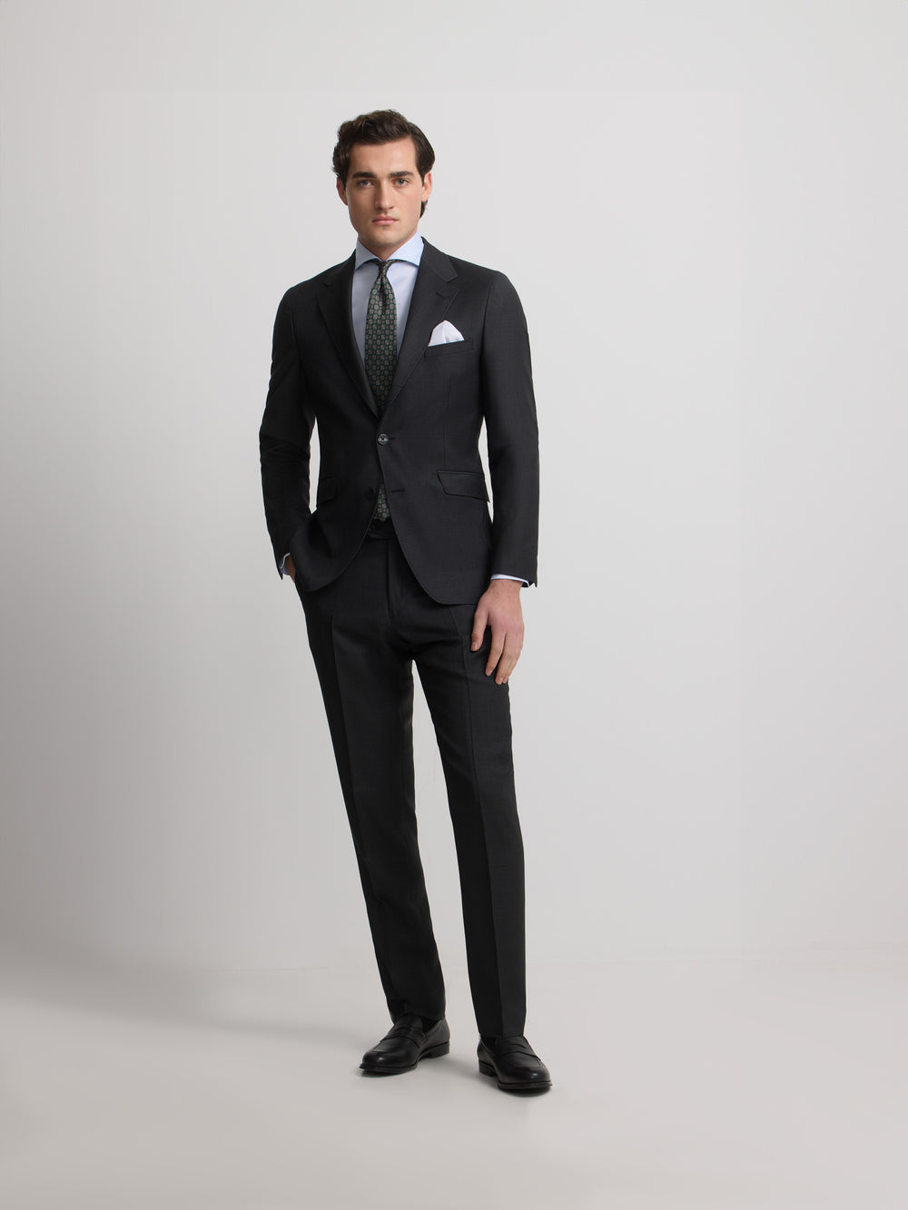 Grey birdseye suit jacket