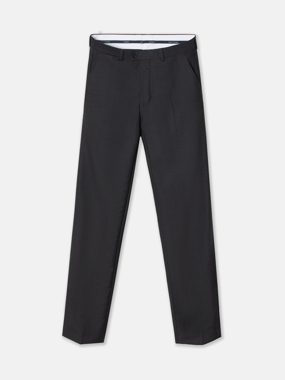 Grey birdseye suit trousers