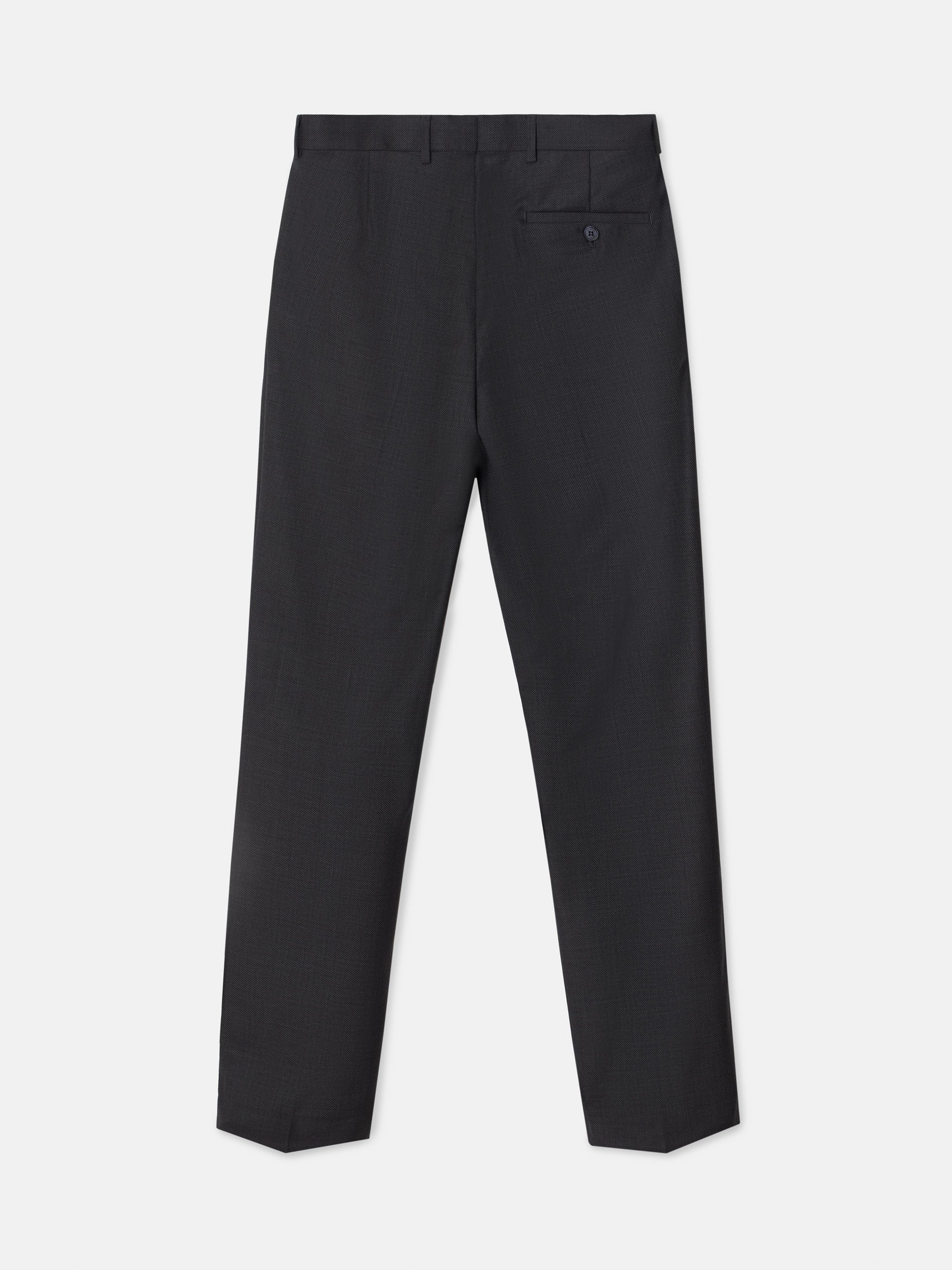 Grey birdseye suit trousers