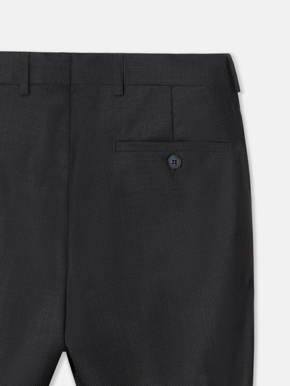 Grey birdseye suit trousers