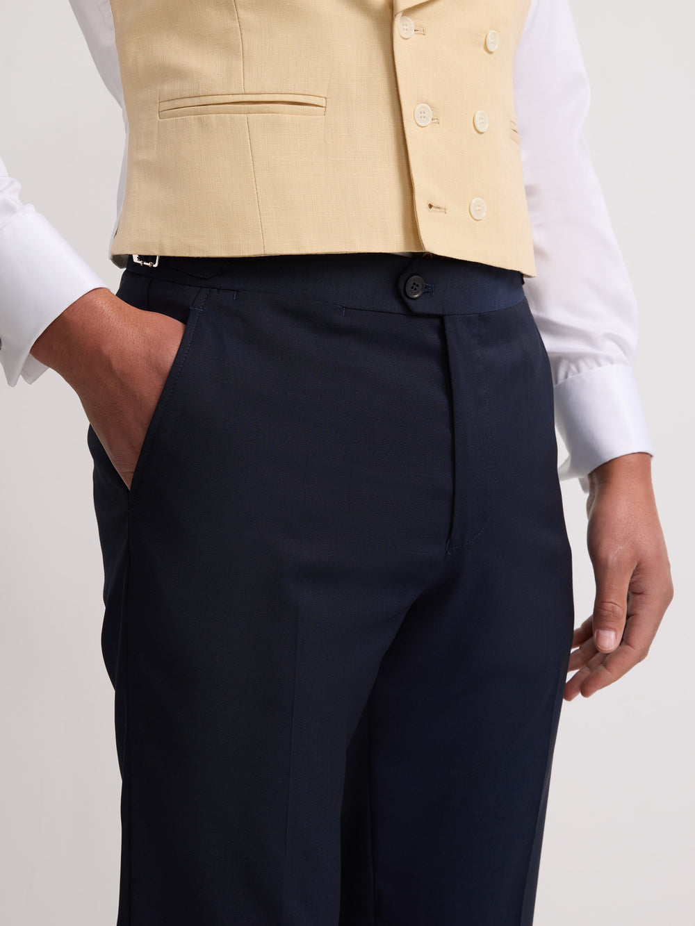 Pantalon chaque stretch bleu clair