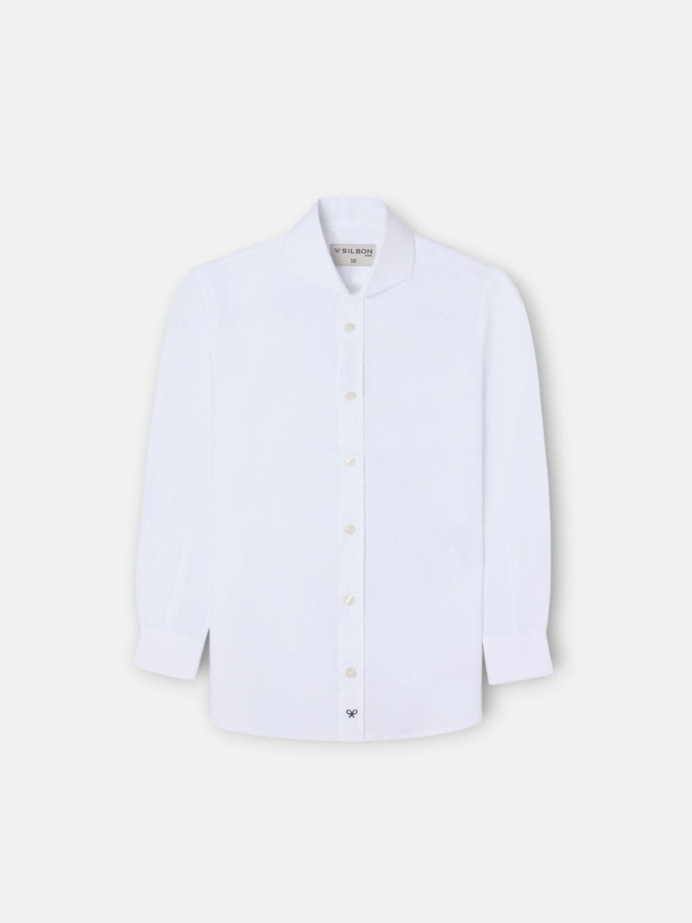 Kids' white dress shirt with simple cuff