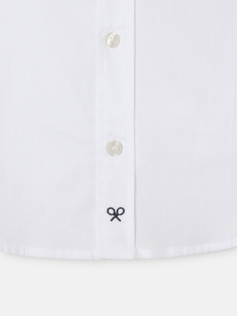 Chemise habillée enfant à poignets simples blanche
