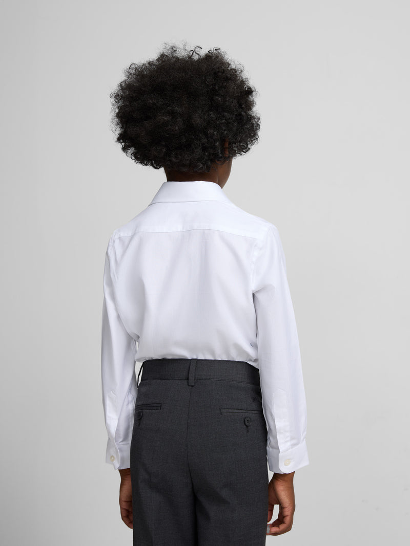 Chemise habillée enfant à poignets simples blanche
