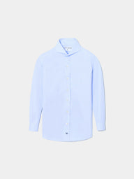 Chemise habillée enfant poignet simple bleu ciel