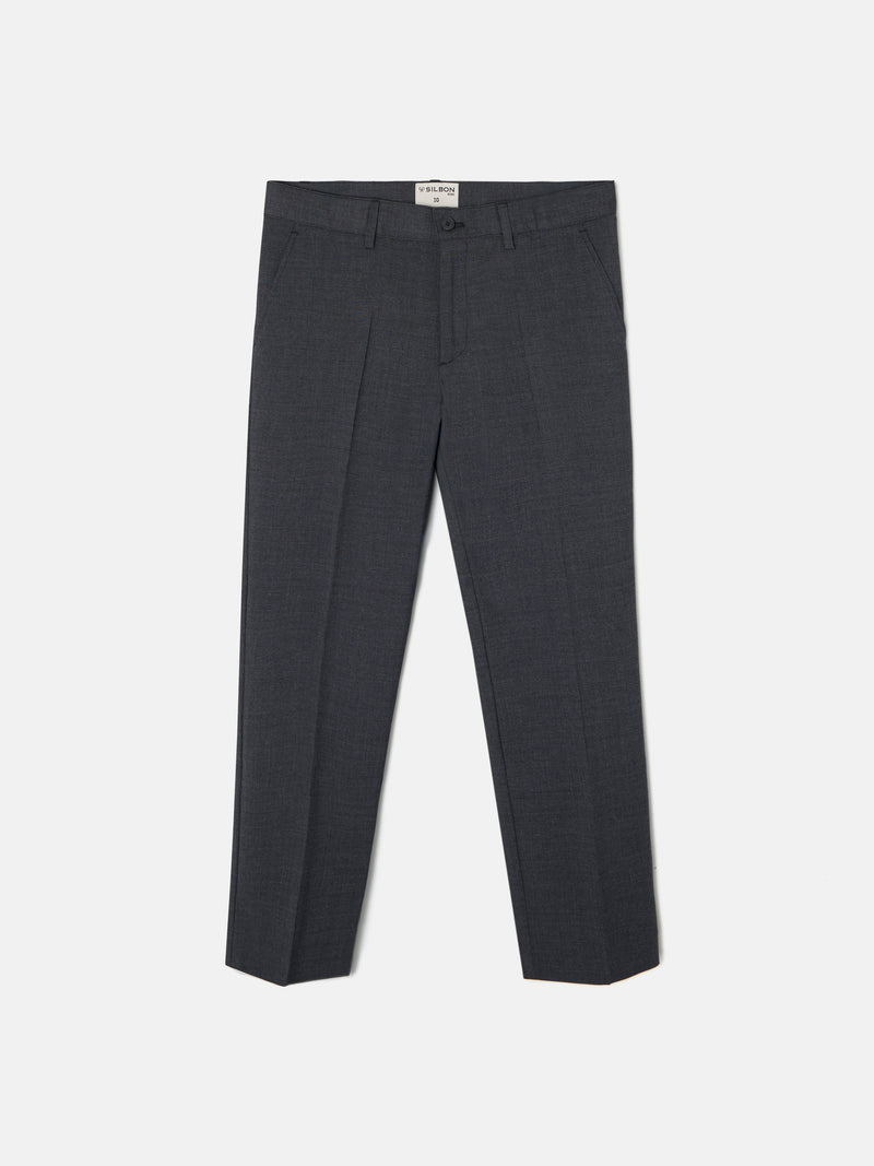 Pantalon habillé classique gris enfant