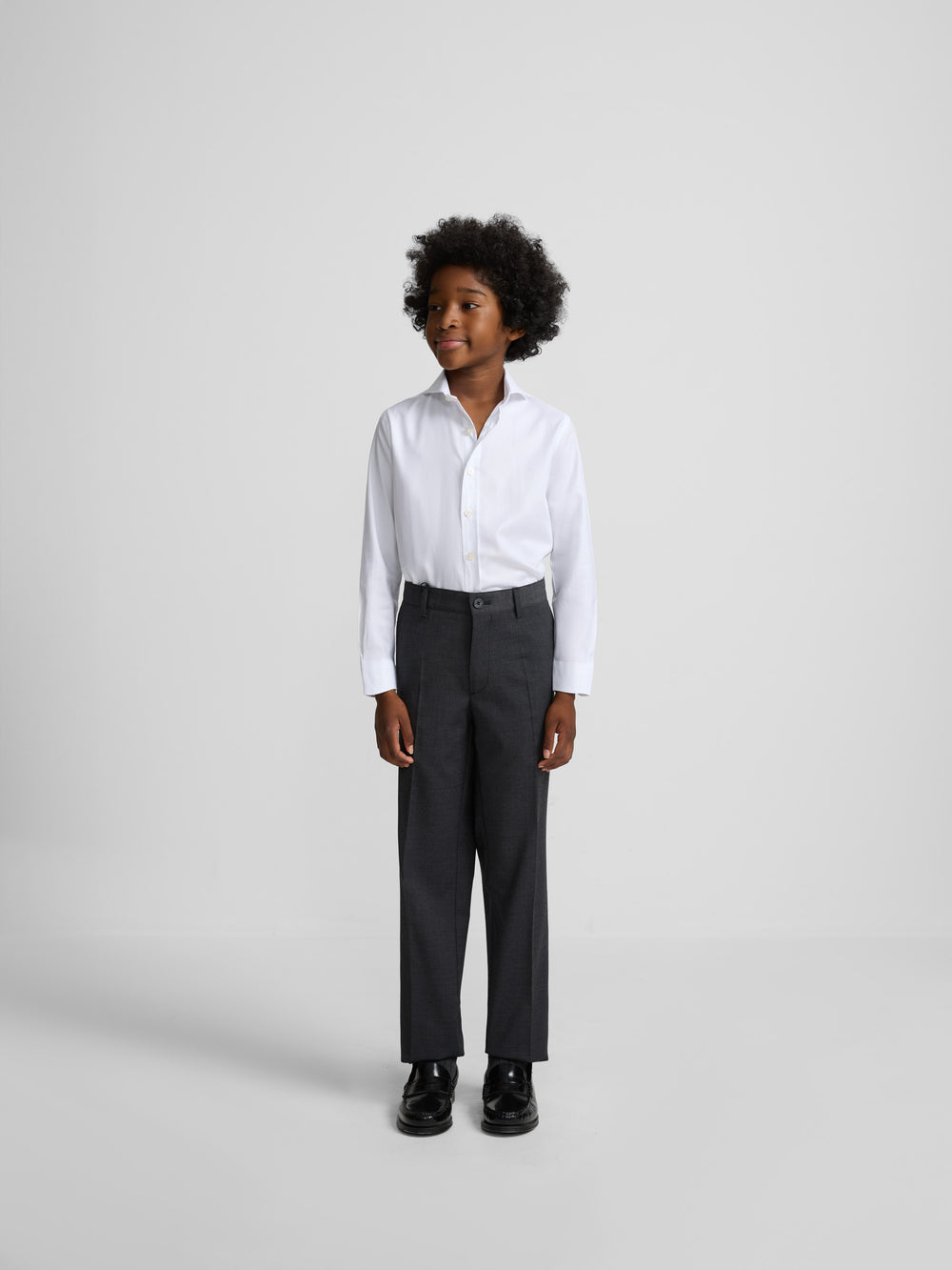 Pantalon habillé classique gris enfant