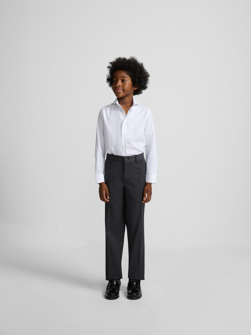 Pantalon habillé classique gris enfant