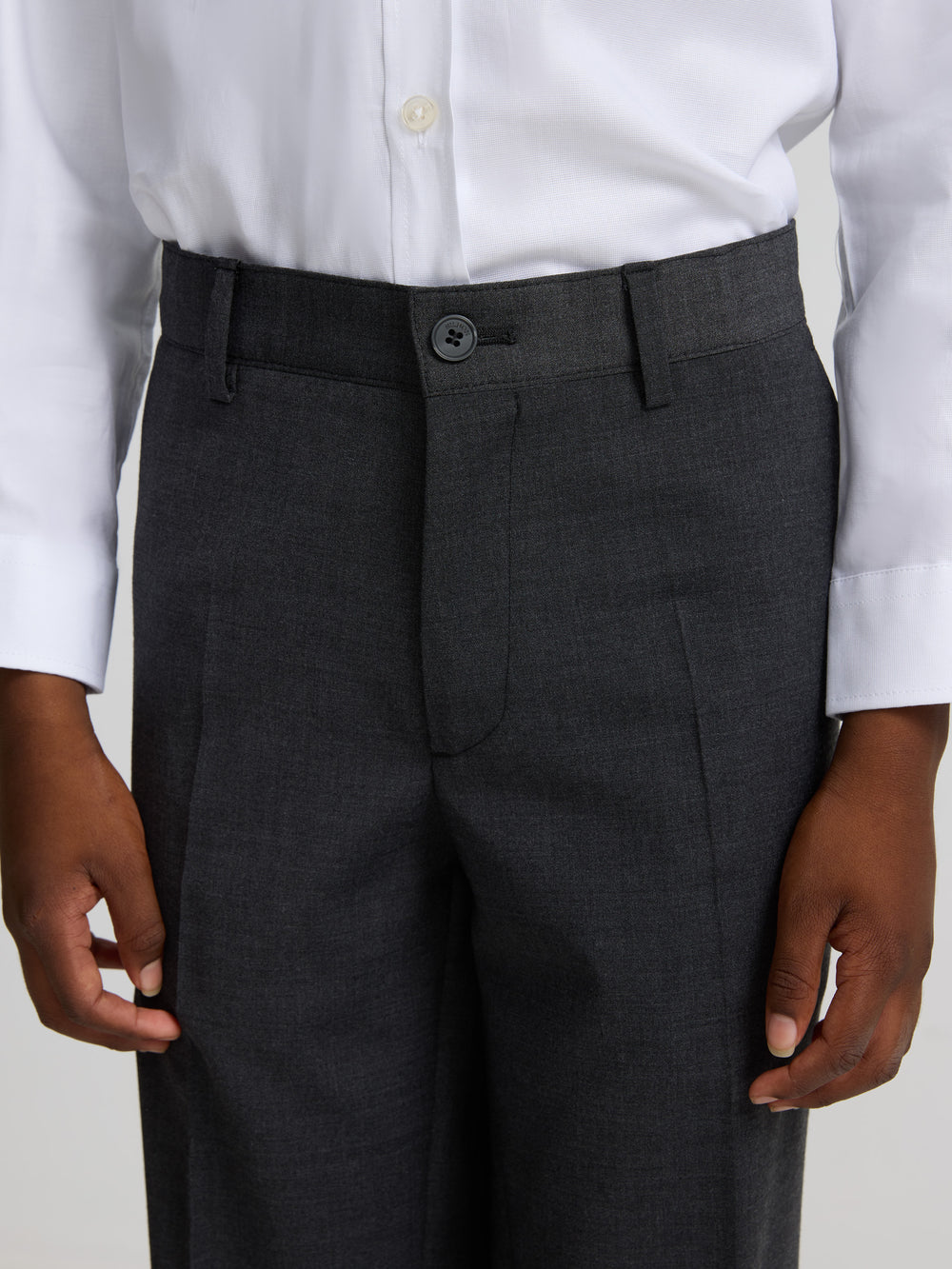 Pantalon habillé classique gris enfant