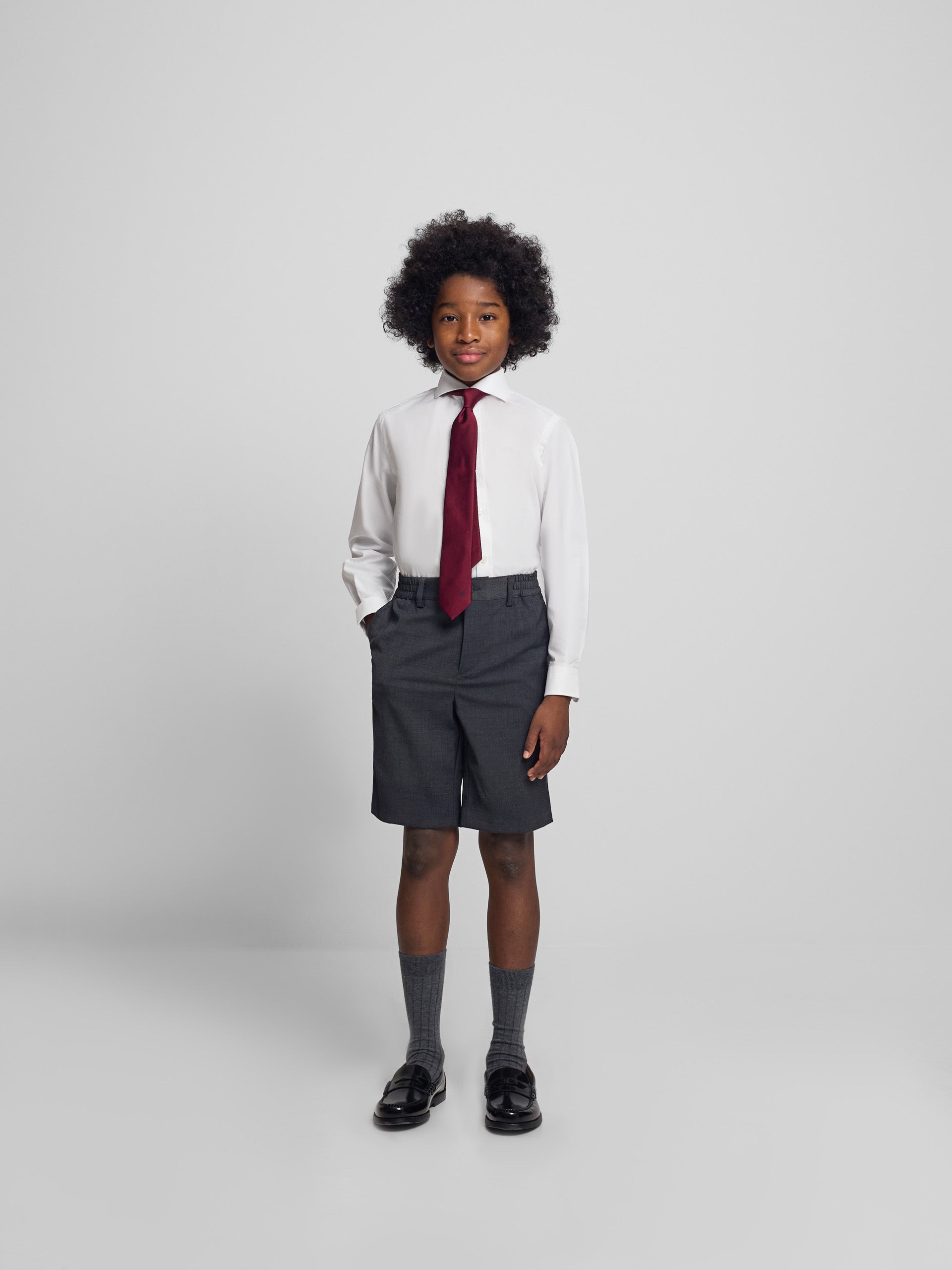 Bermuda classique grise pour enfants
