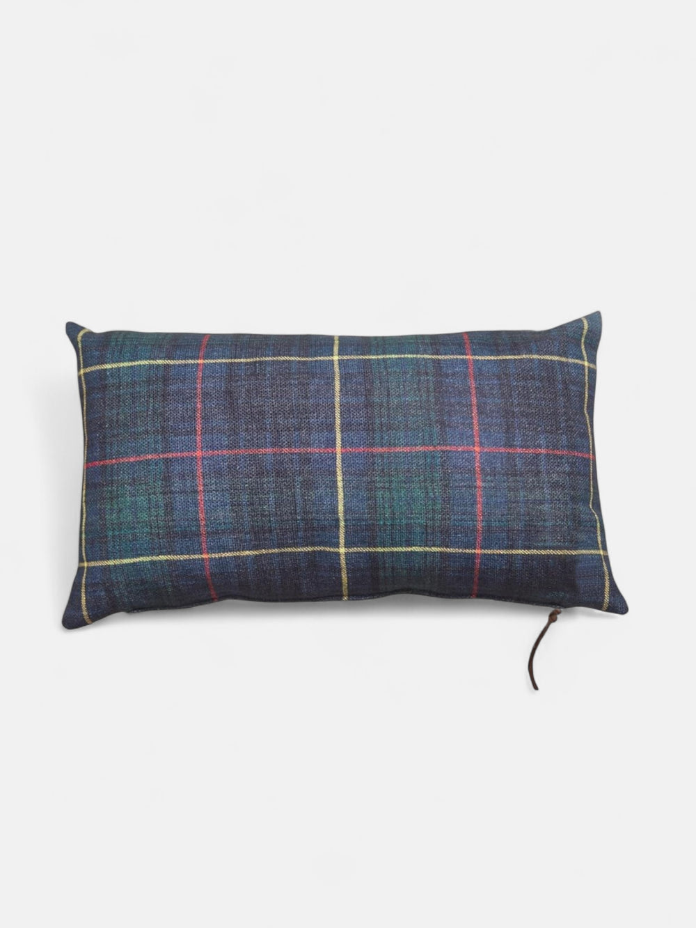 Cojin rectangular cuadro tartan verde