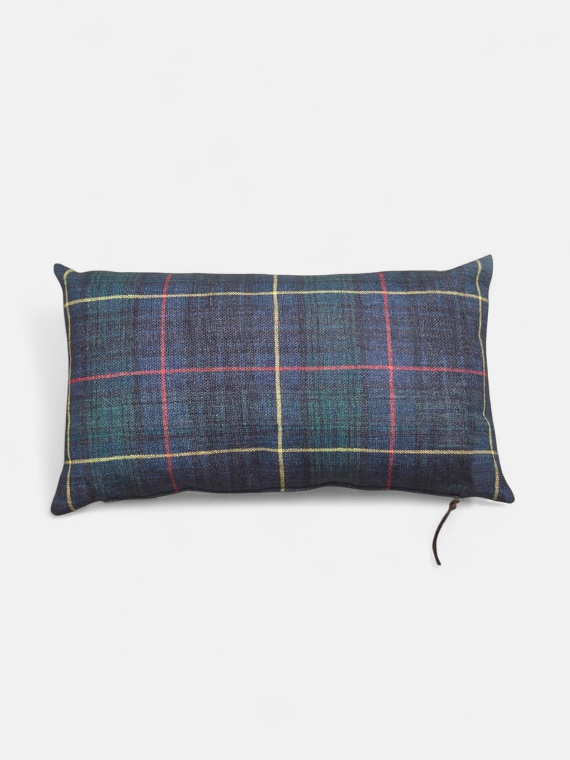 Cojin rectangular cuadro tartan verde