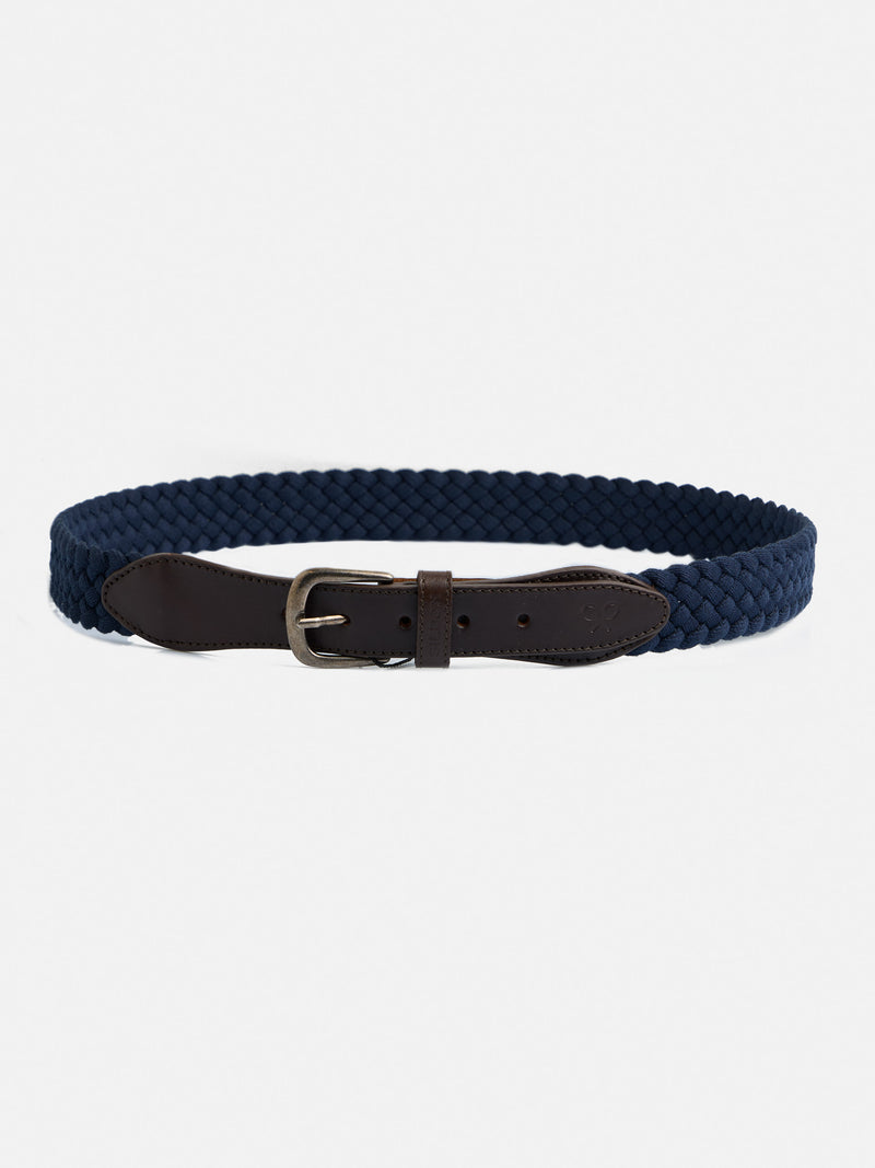 Ceinture tressée marine