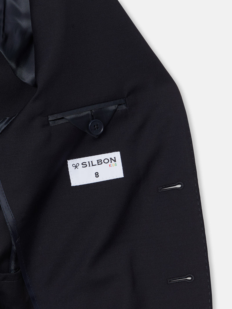 Blazer clássico liso azul-marinho para crianças