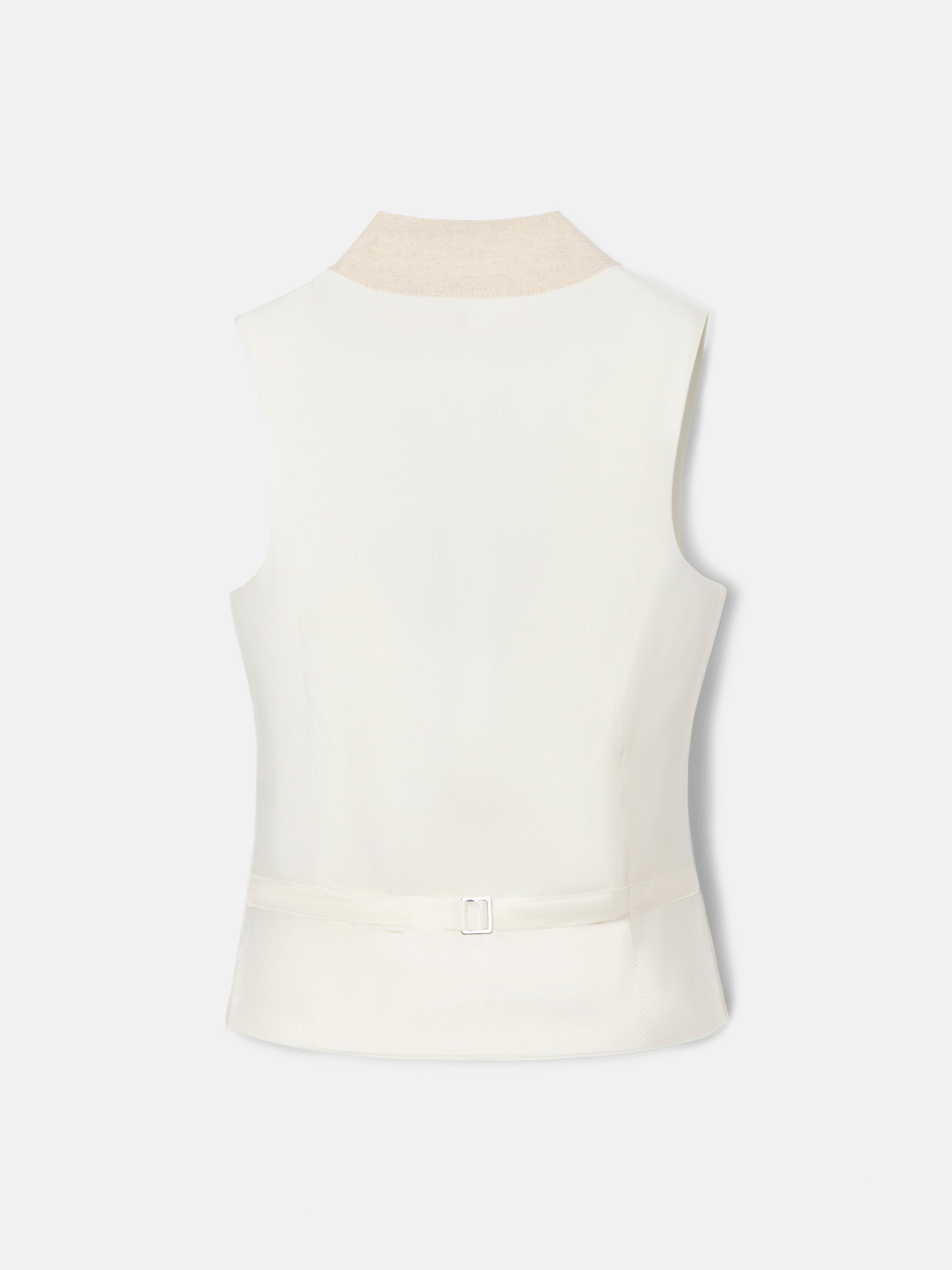 Chaleco chaque cuello redondo tierra
