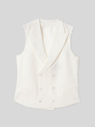 Gilet chaque classique blanc cassé