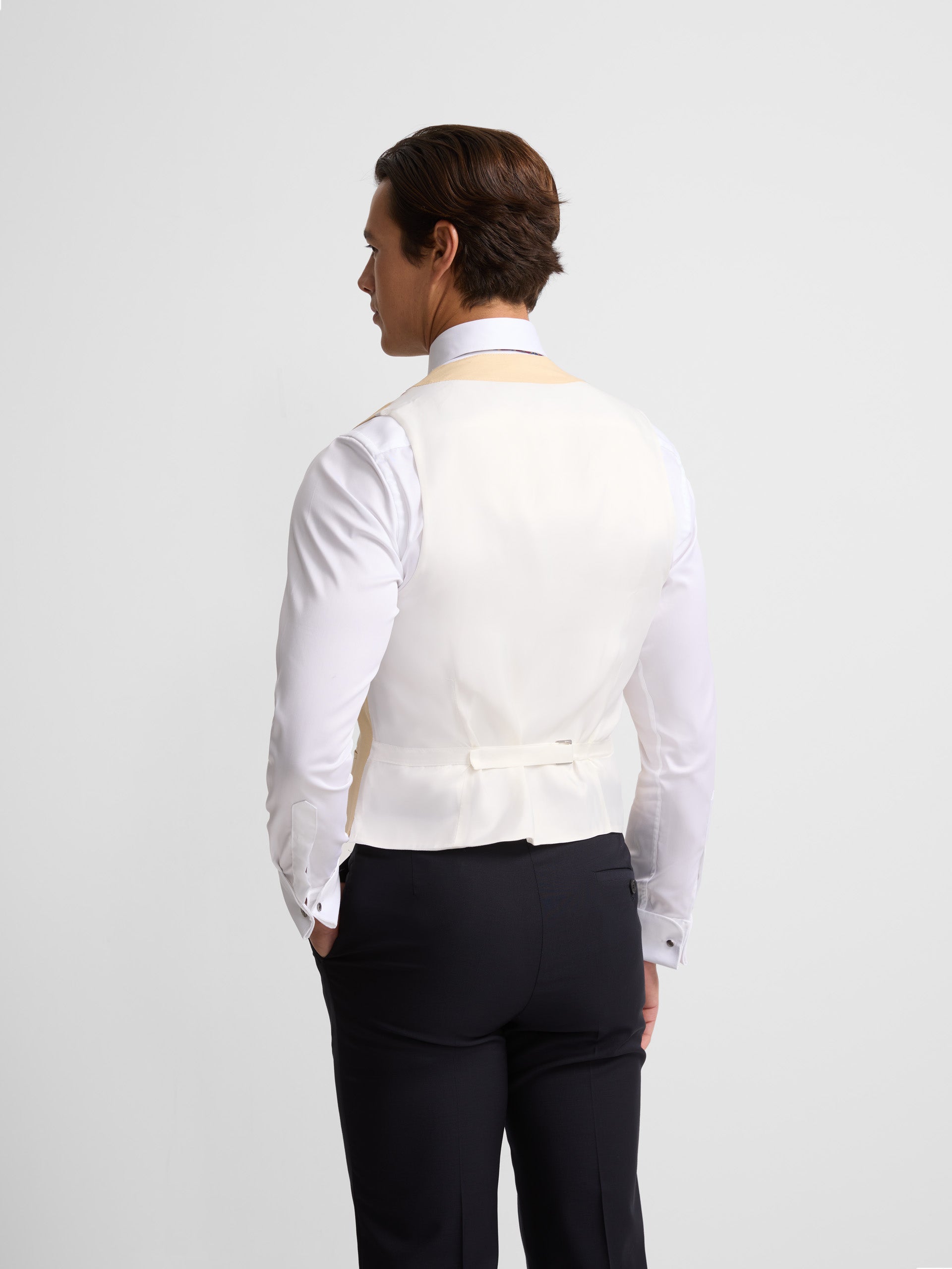 Gilet chaque col rond camel