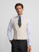 Gilet chaque col rond gris perle