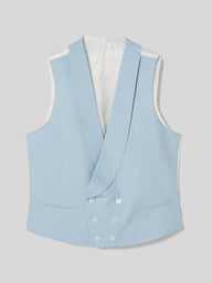 Gilet chaque col rond bleu ciel