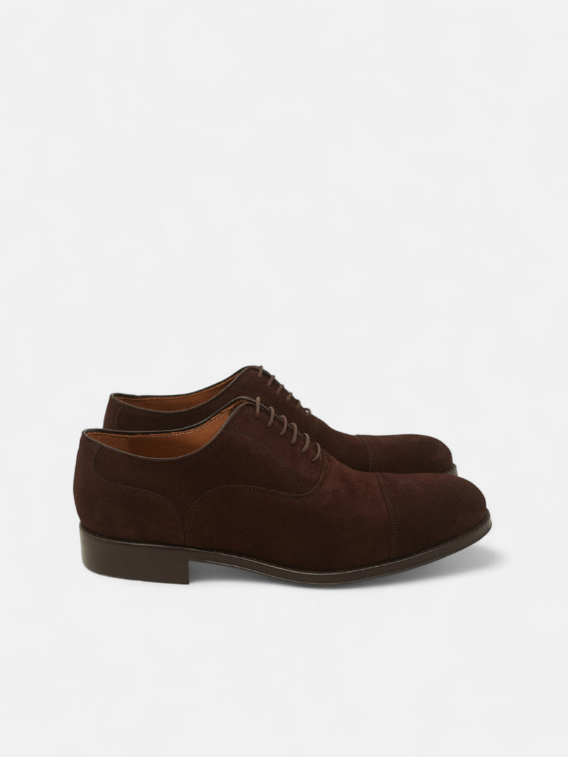 Classic brown suede lace-up shoe