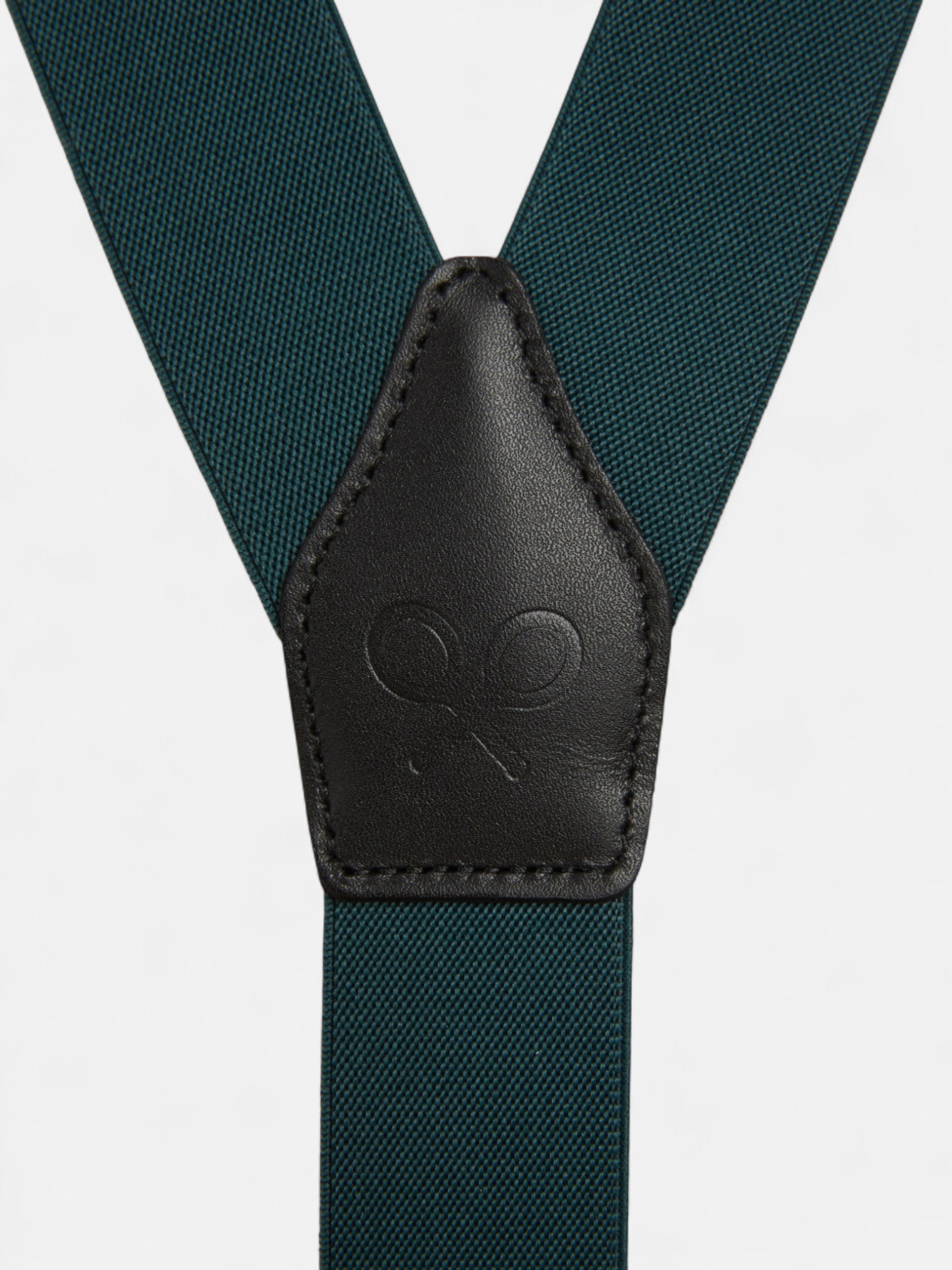 Plain green Silbon suspenders