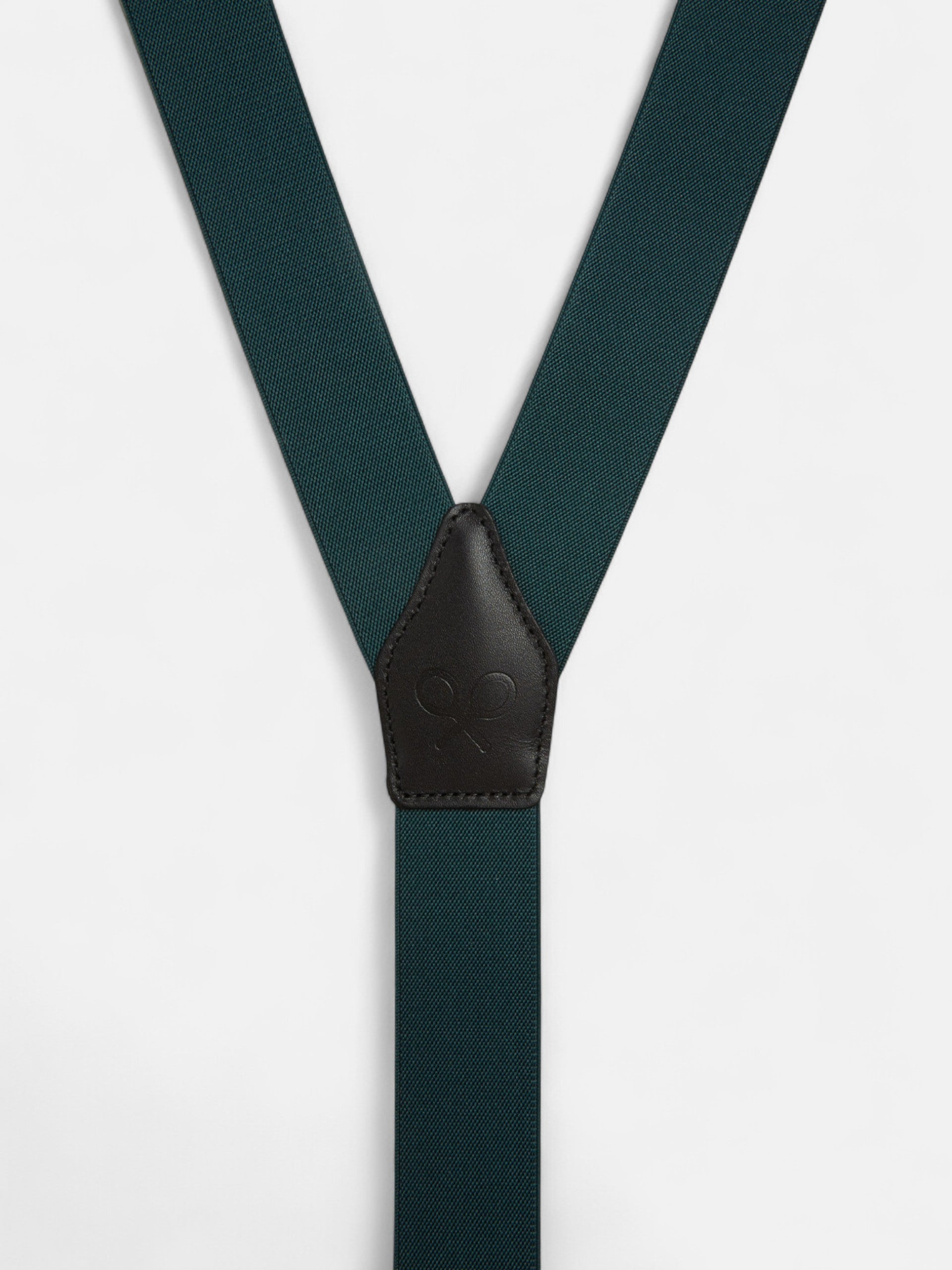 Plain green Silbon suspenders