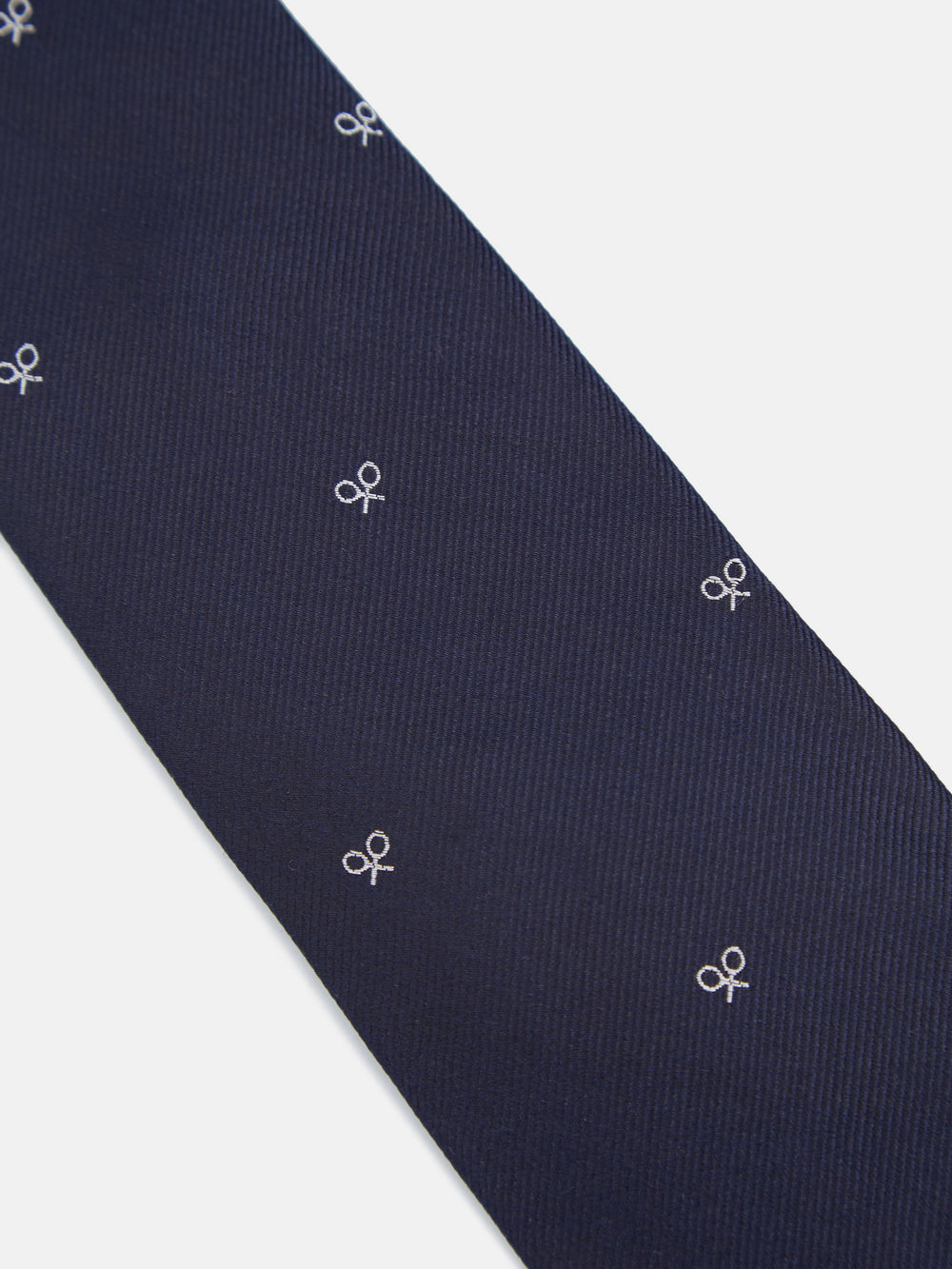 Corbata silbon motivos raquetas azul marino