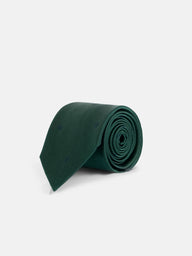 Cravate Silbon motifs raquettes vert