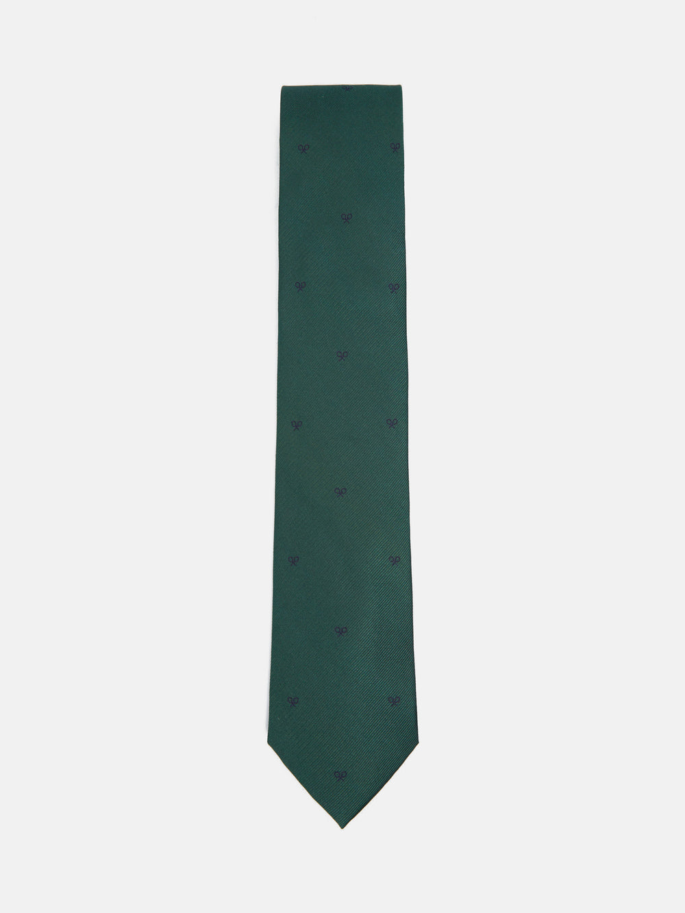 Gravata Silbon motivos raquetes verde