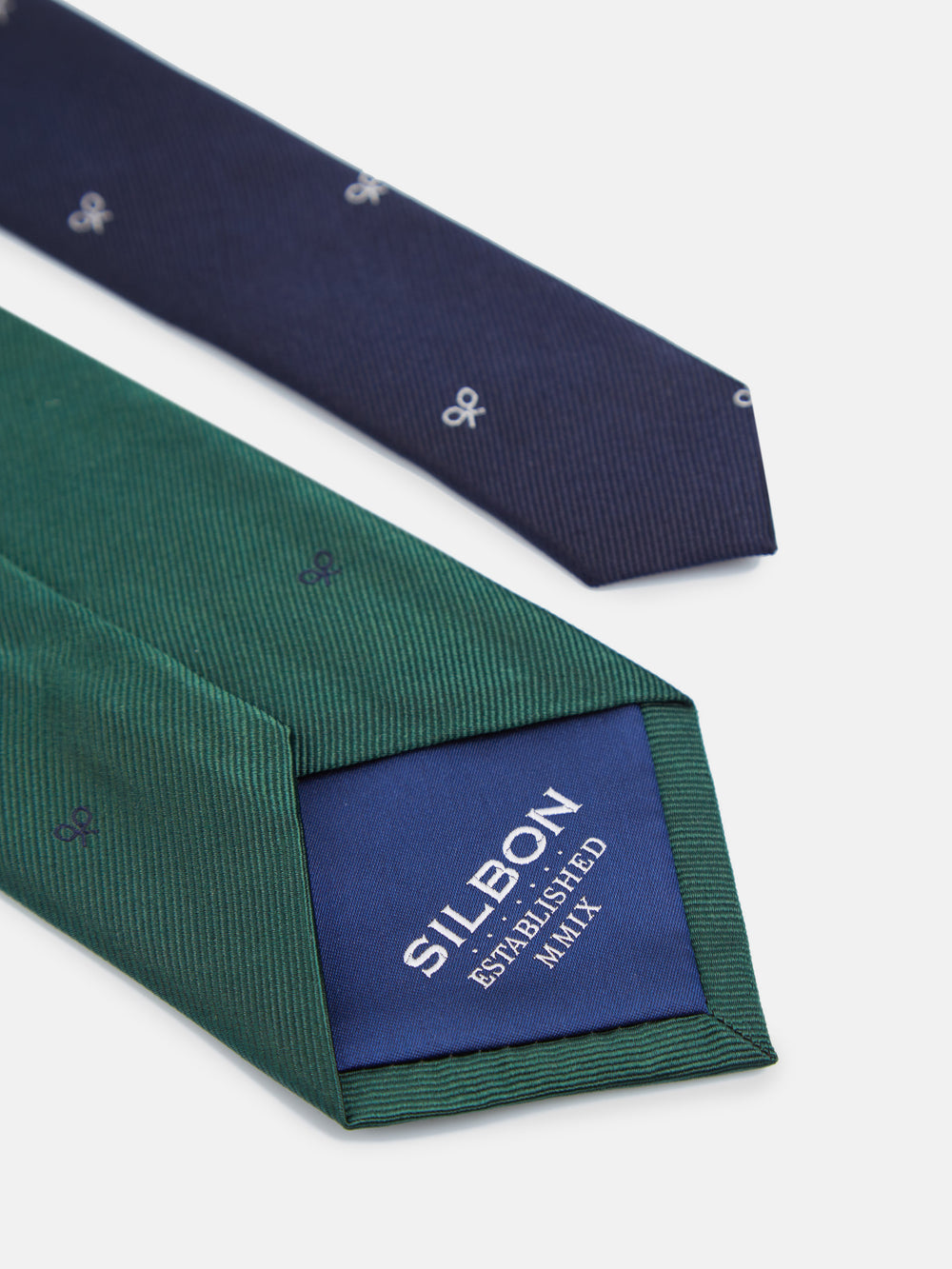 Gravata Silbon motivos raquetes verde