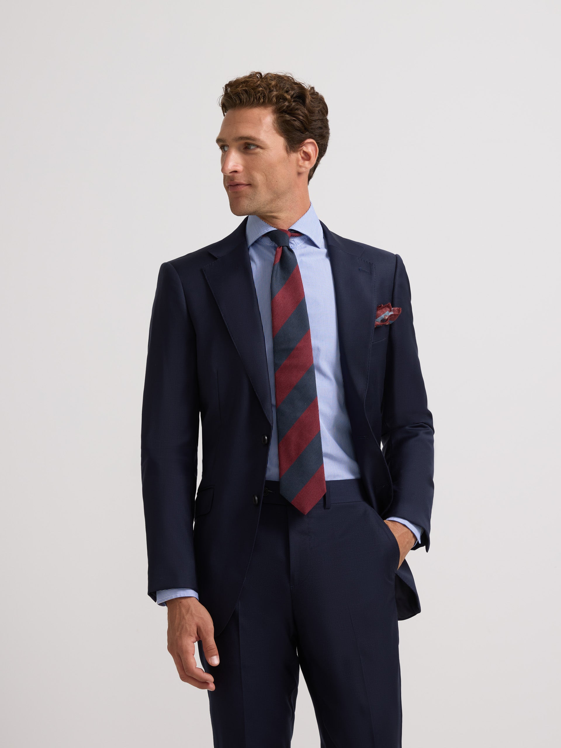 Essential medium blue suit jacket