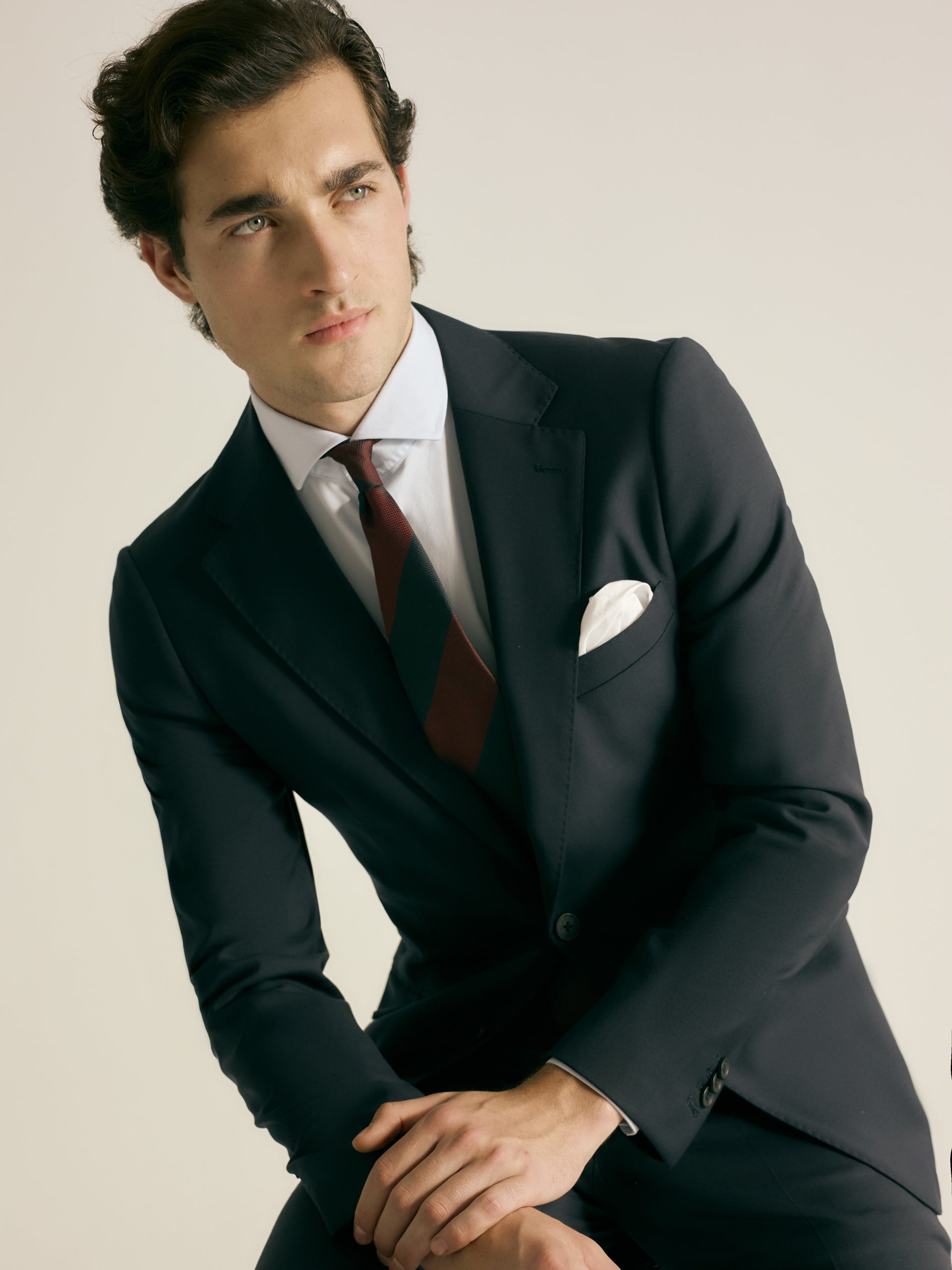 Light blue natural stretch suit jacket