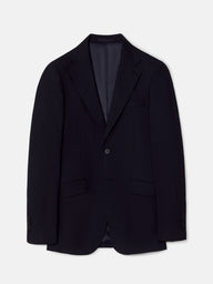 Blazer de fato natural stretch azul escuro