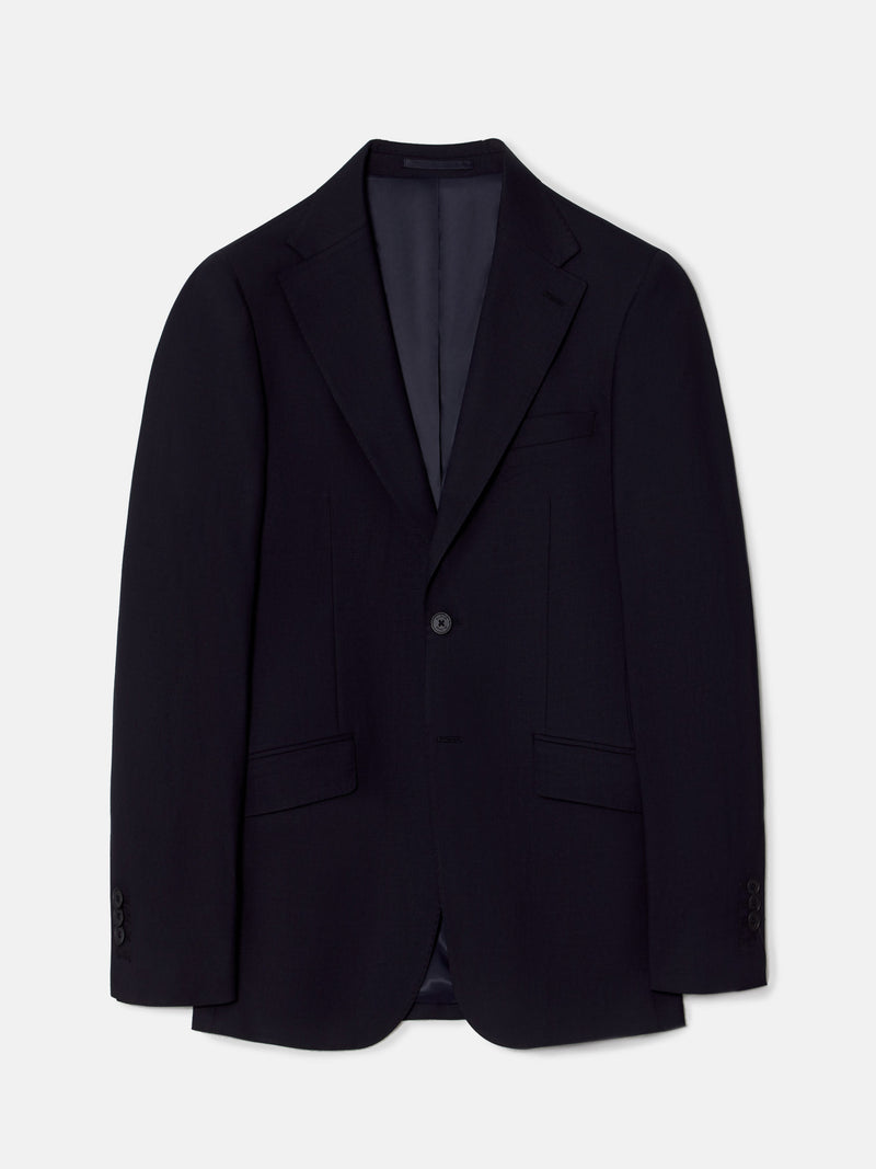 Natural stretch dark navy suit jacket