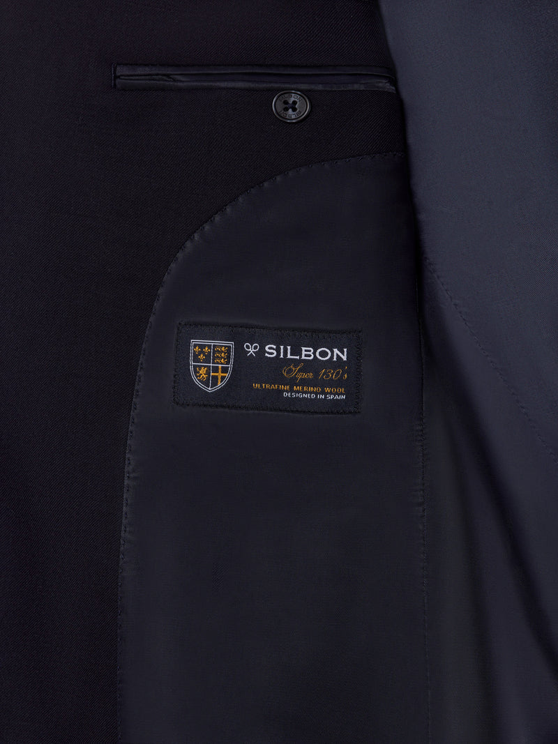Natural stretch dark navy suit jacket