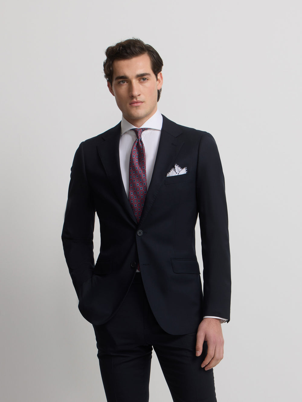 Americana traje natural stretch dark navy