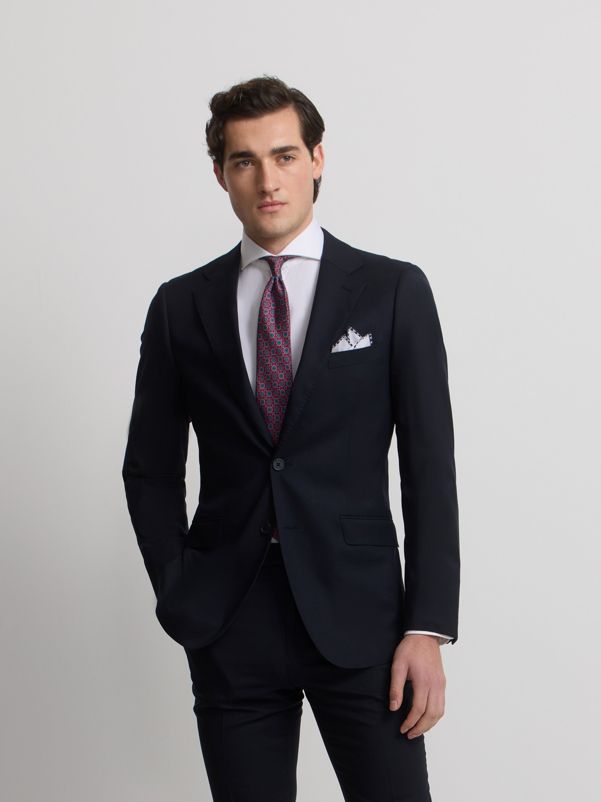 Americana traje natural stretch dark navy