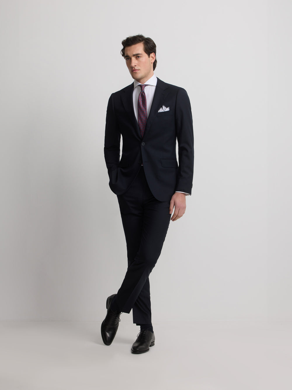 Americana traje natural stretch dark navy