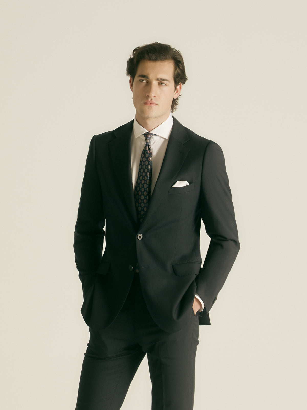 Americana traje natural stretch dark navy