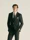 Natural stretch dark navy suit jacket