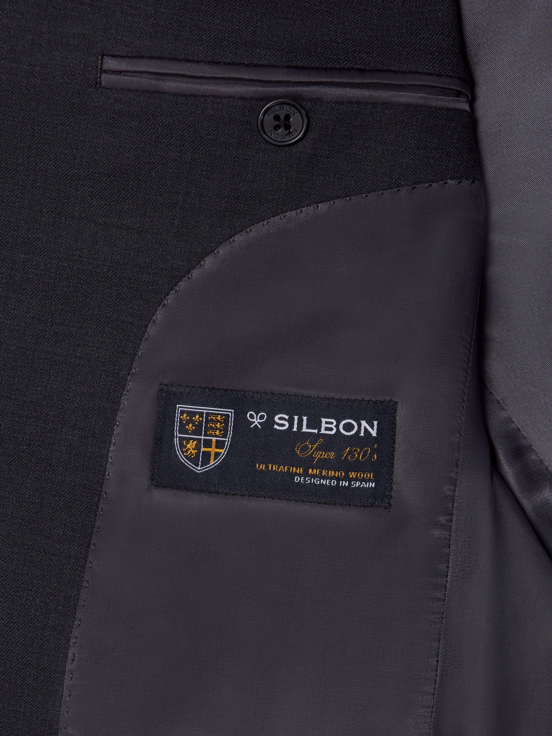 Blazer de fato natural stretch cinzento
