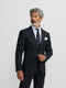 Blazer de fato natural stretch cinzento