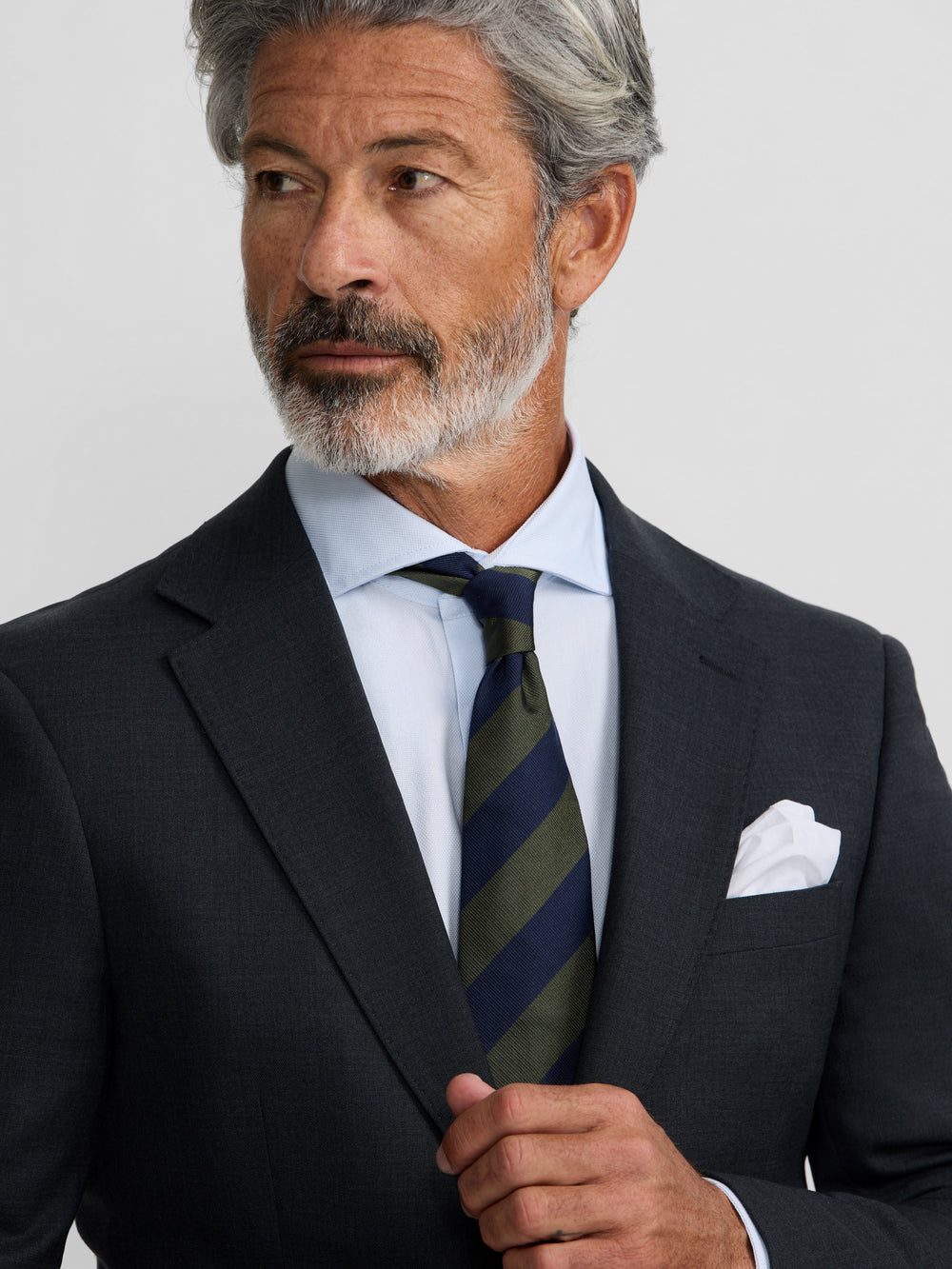 Natural stretch gray suit jacket