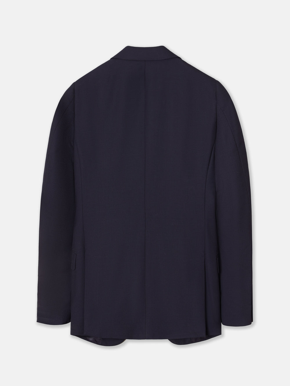Navy blue structured suit jacket