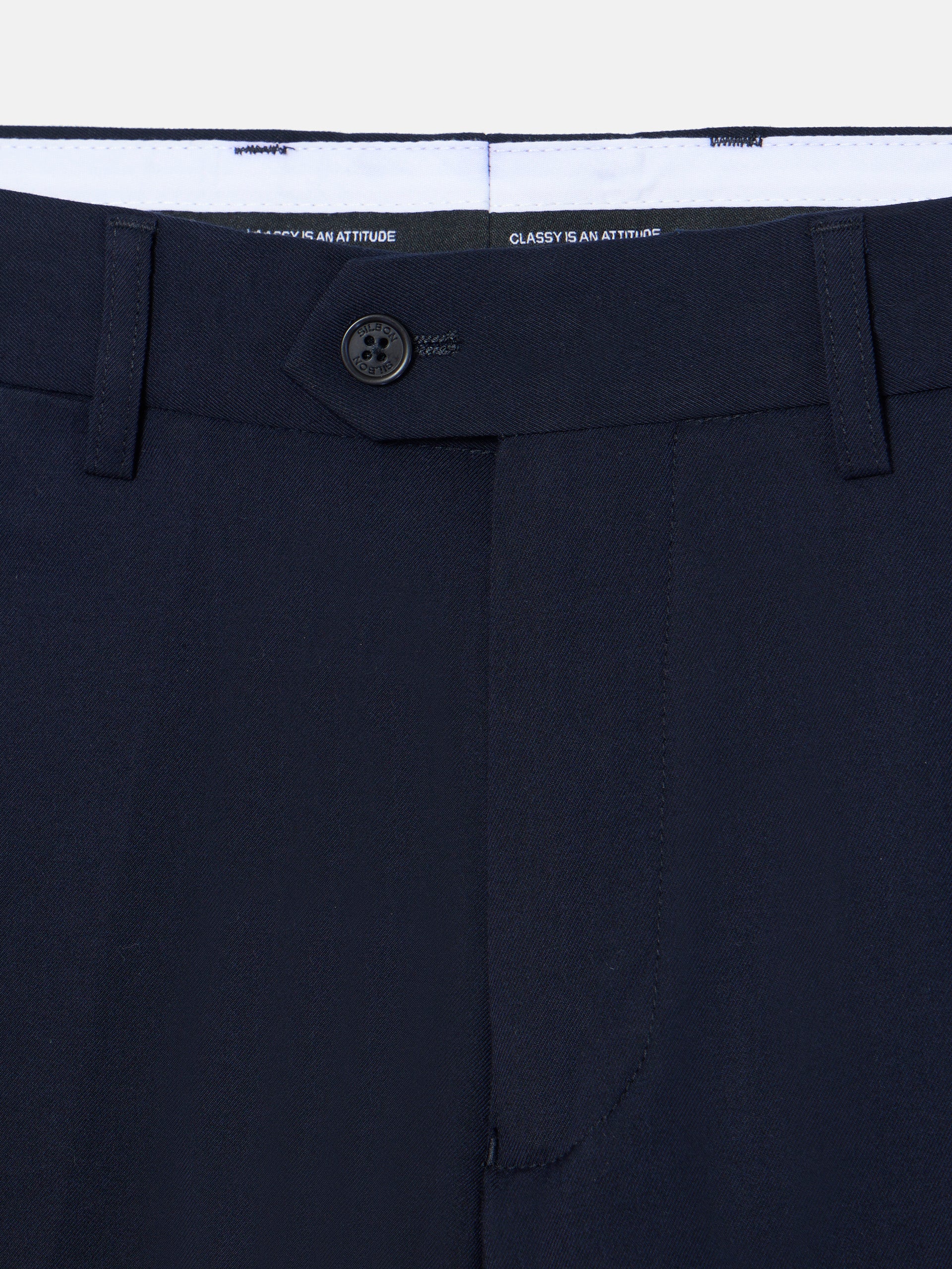 Essential navy blue suit trousers