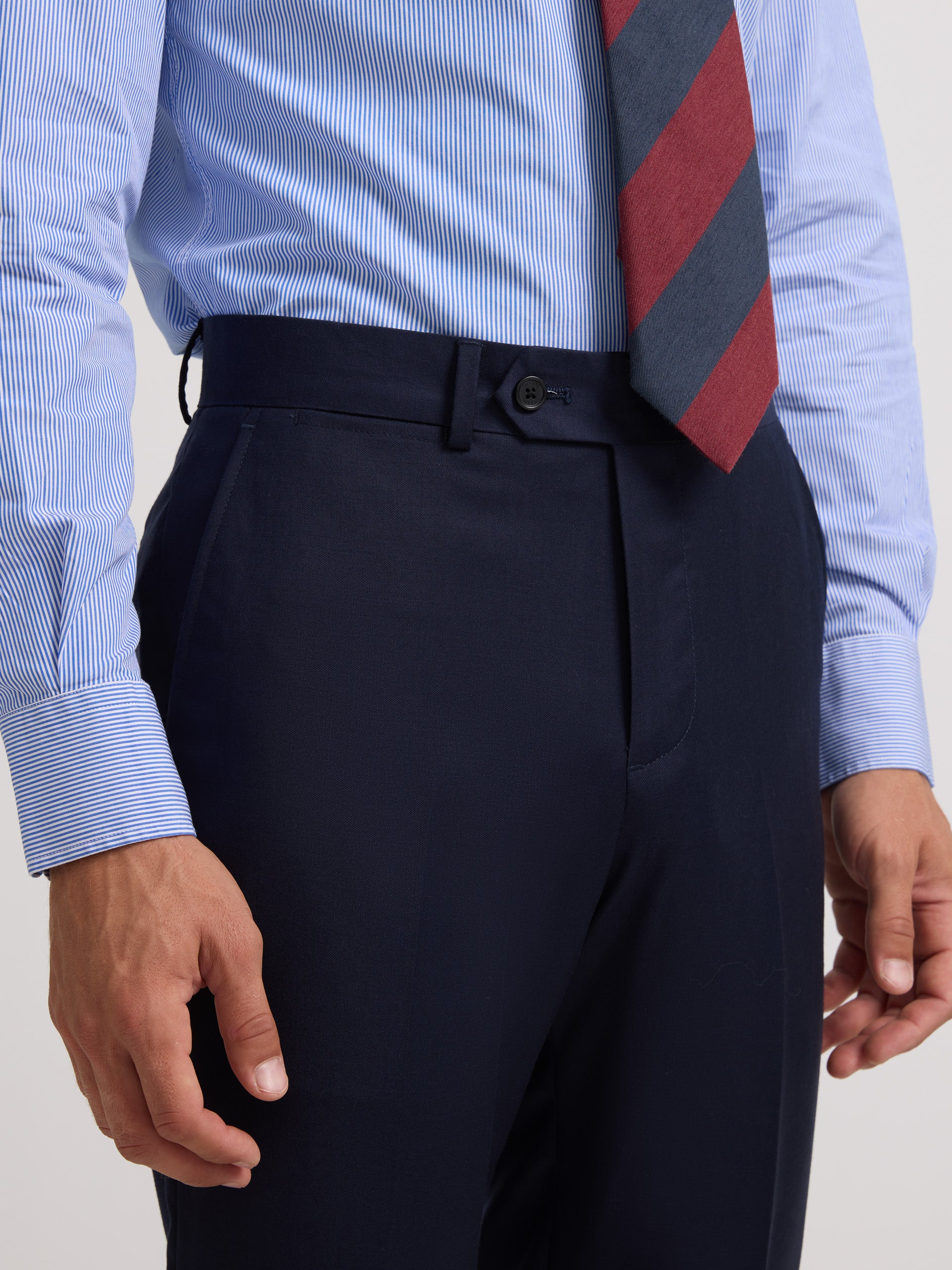 Essential medium blue suit trousers