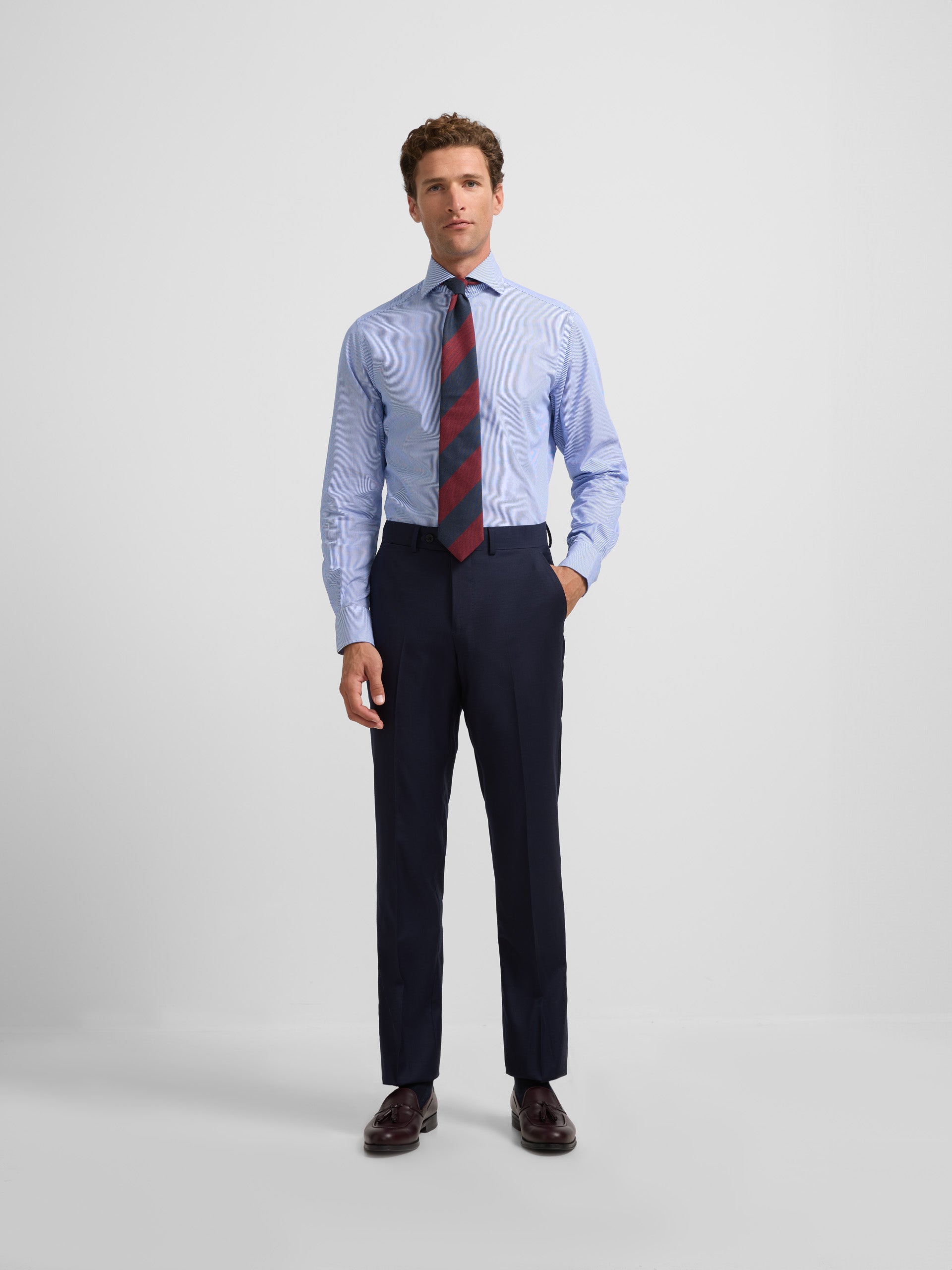 Essential medium blue suit trousers