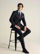 Light blue natural stretch suit trousers