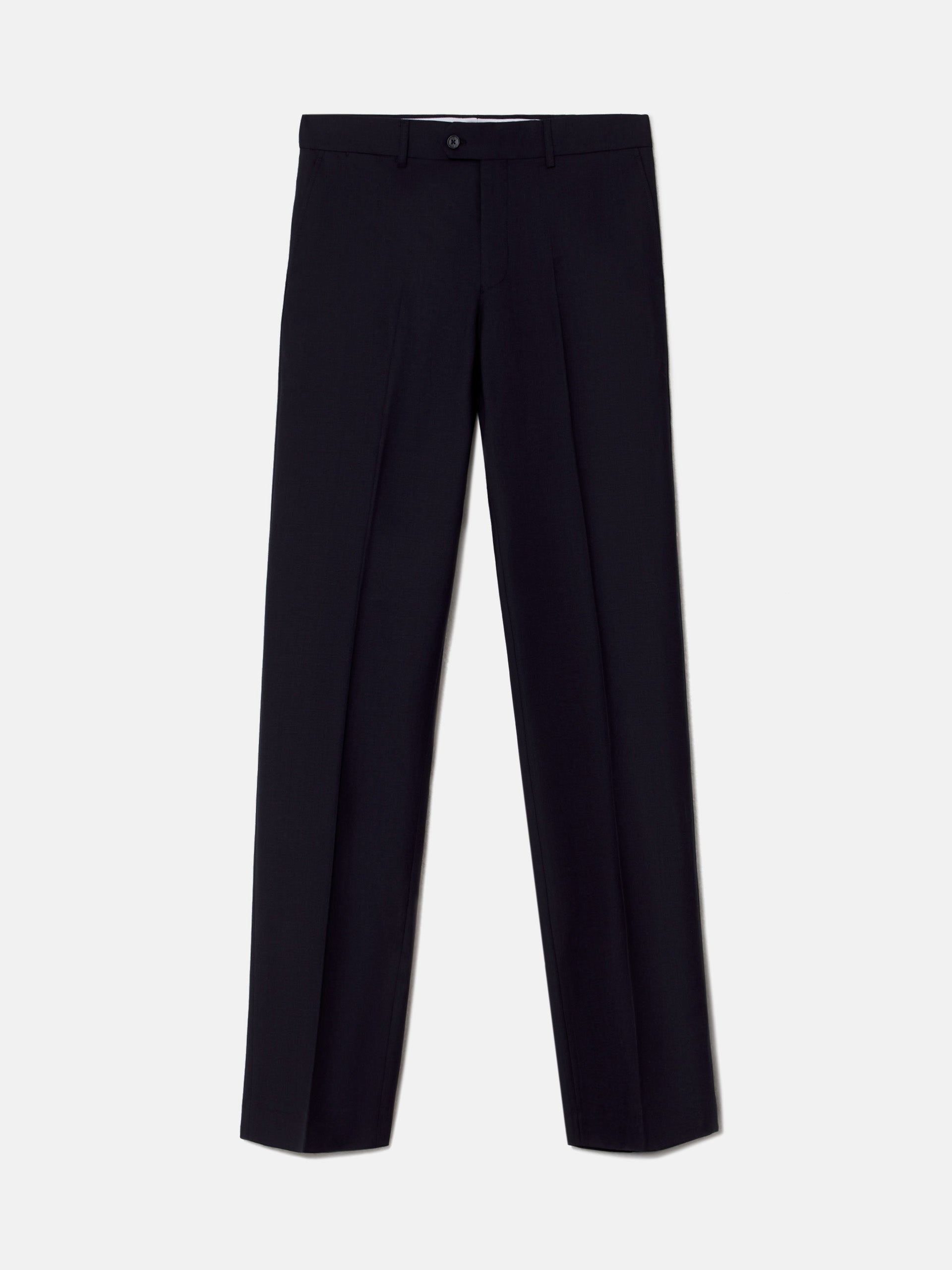 Natural stretch dark navy suit trousers