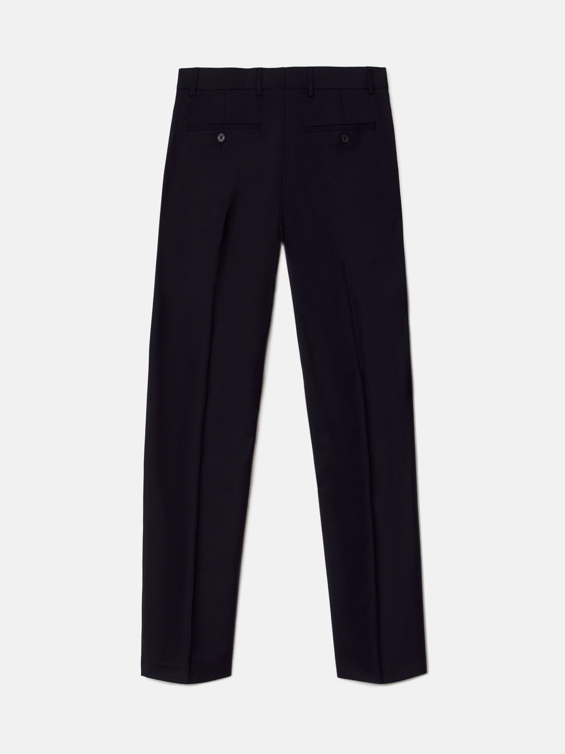 Natural stretch dark navy suit trousers
